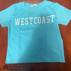Shein blue west coast top